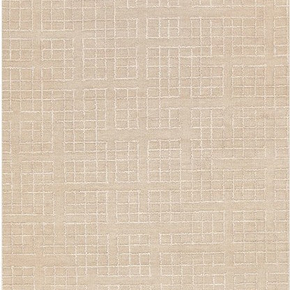 Beige textured patterned rug
