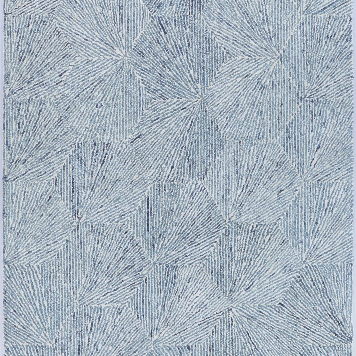 Astrid Hexagon Blue Rug full view