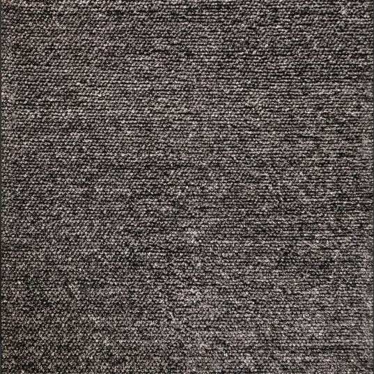 Textured dark gray rug with a subtle pattern