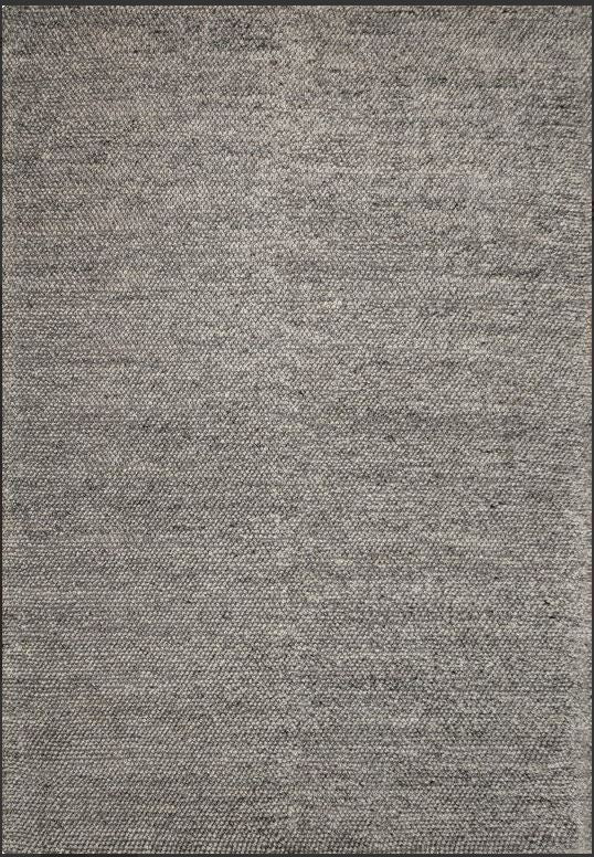 Solid gray textured rug