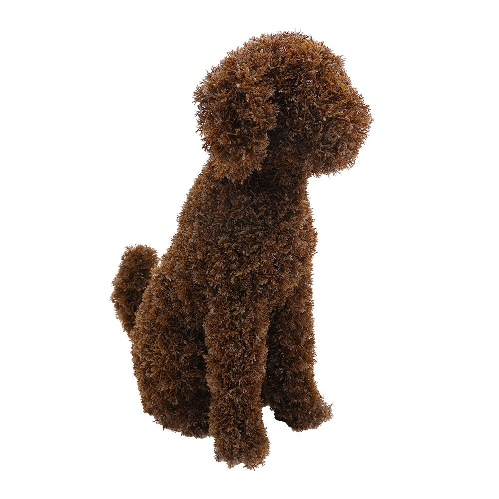 Brown dog toy on a white background