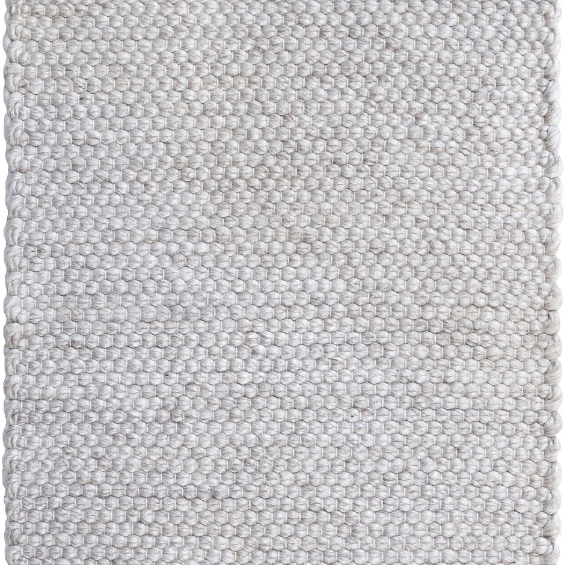 Textured gray rug with a subtle pattern