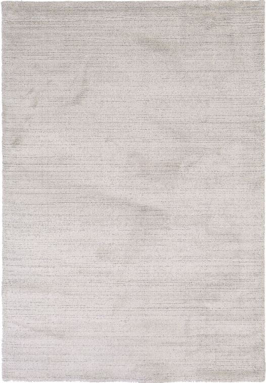 Gray area rug with a subtle pattern on a plain background