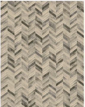 Patterned fabric with zigzag design in beige and brown tones