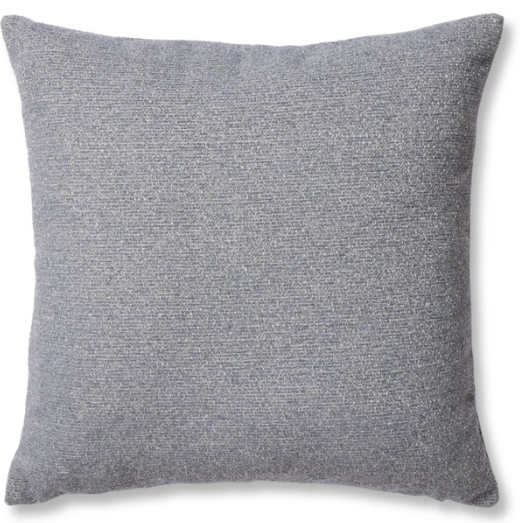 Gray textured pillow on a white background