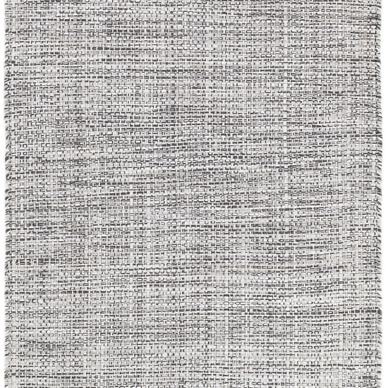 Textured gray rug with a subtle pattern
