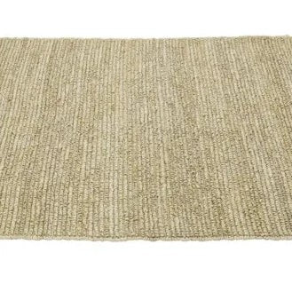 Beige woven mat on a white background