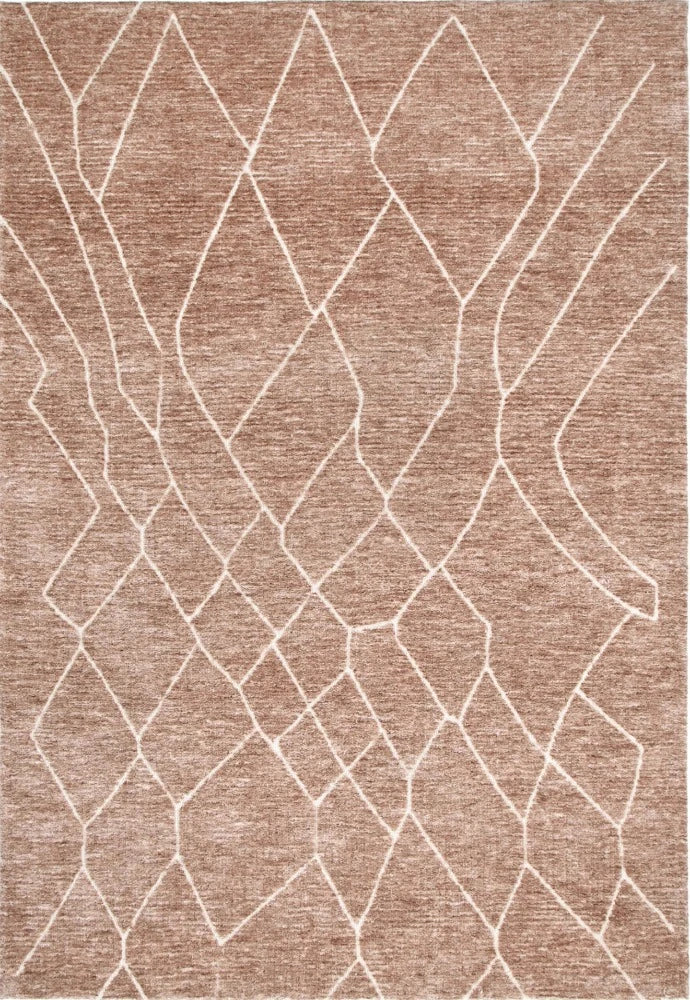 Kendra Rug in full display, showcasing its textured poly fiber and the elegant design suitable for contemporary interiors.