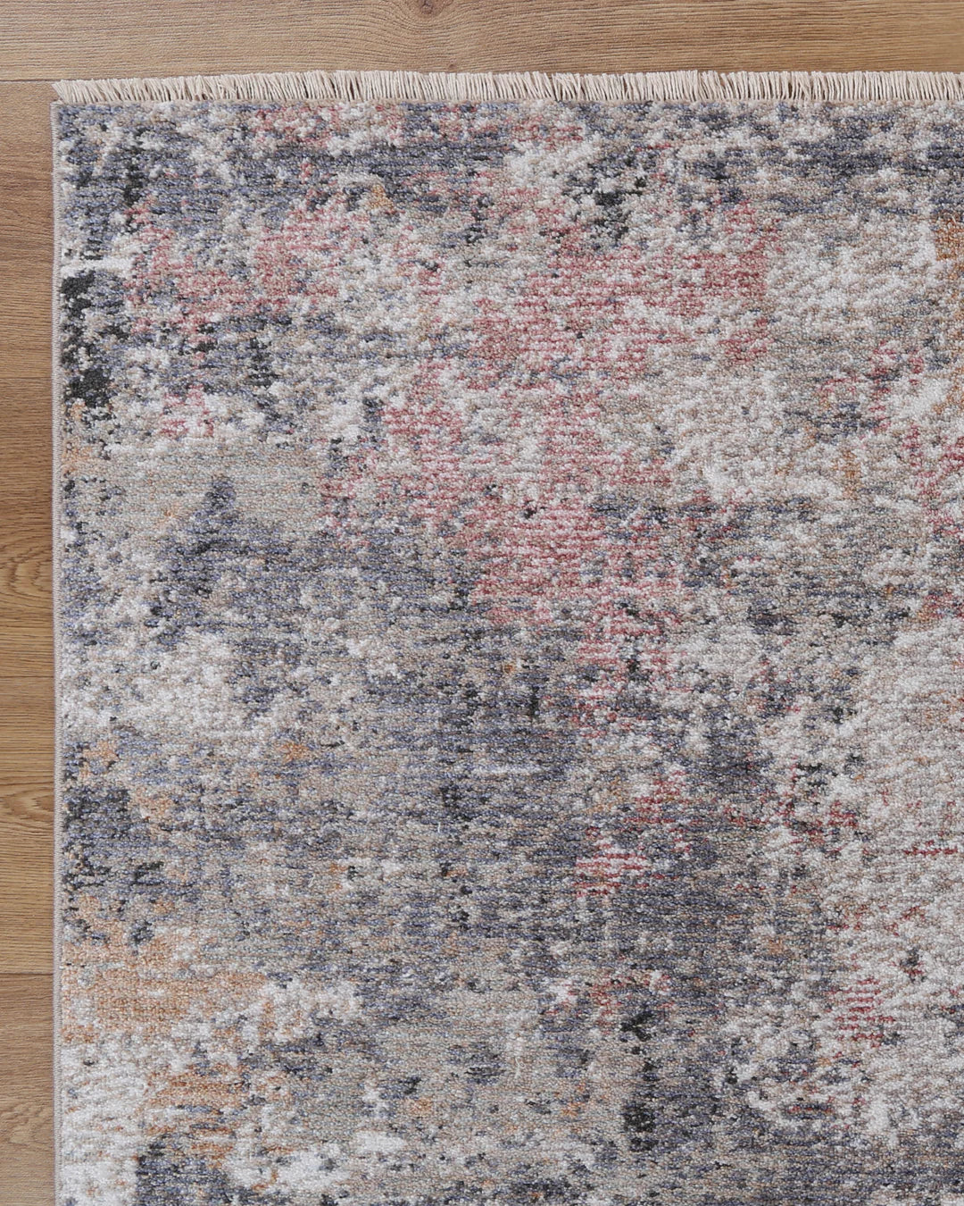 Modern rectangular rug on timber flooring
