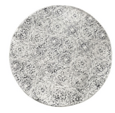 round rug on white background