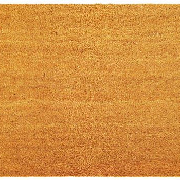 Coir doormat with a natural brown color
