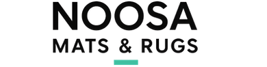 Logo of Noosa Mats & Rugs with a green background