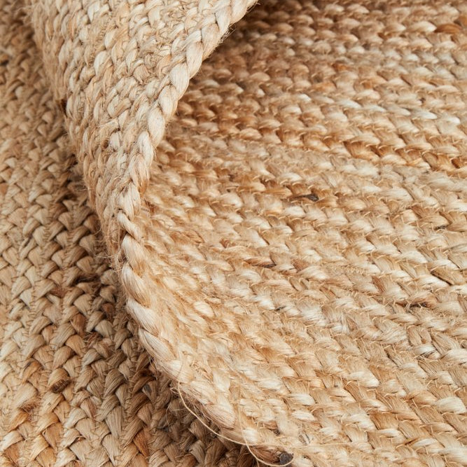Close-up of woven jute fabric