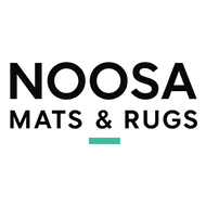 Logo of Noosa Mats & Rugs with black text on a white background