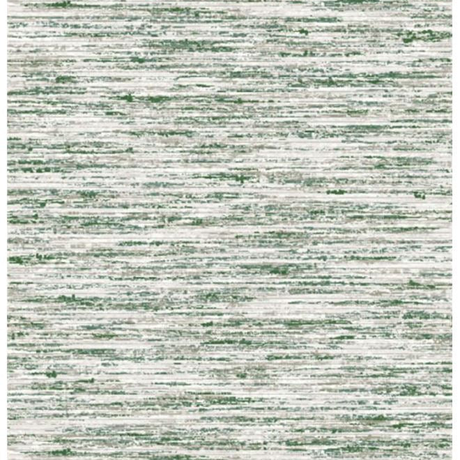 Textured green and white patterned rug