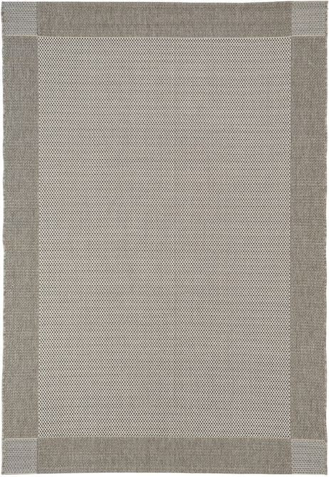 Textured gray rug with a subtle pattern
