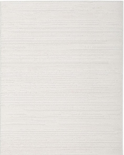 White rug with a subtle pattern on a white background
