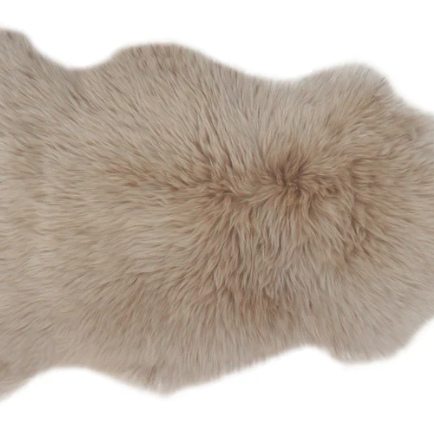 Nappa Sheepskin rug on a white background