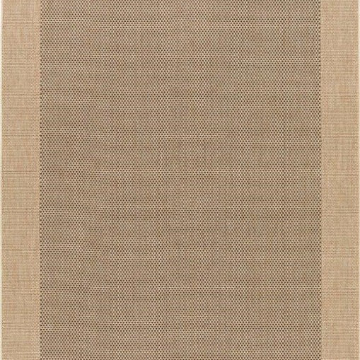 Beige and brown checkered patterned rug