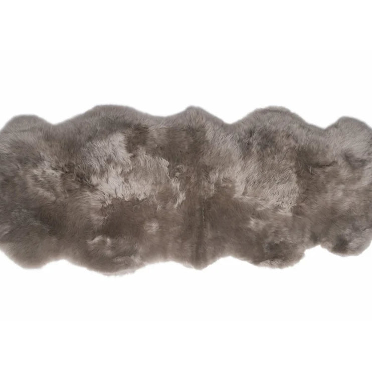 Vole Double sheepskin rug on white background
