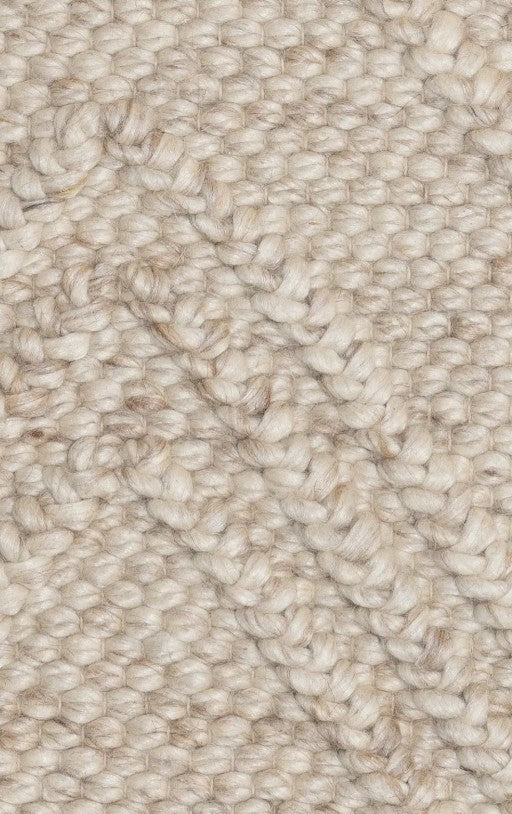 Close-up of beige knitted fabric texture.