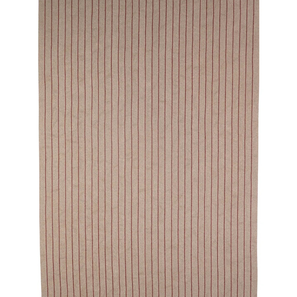 Beige striped rug on a white background