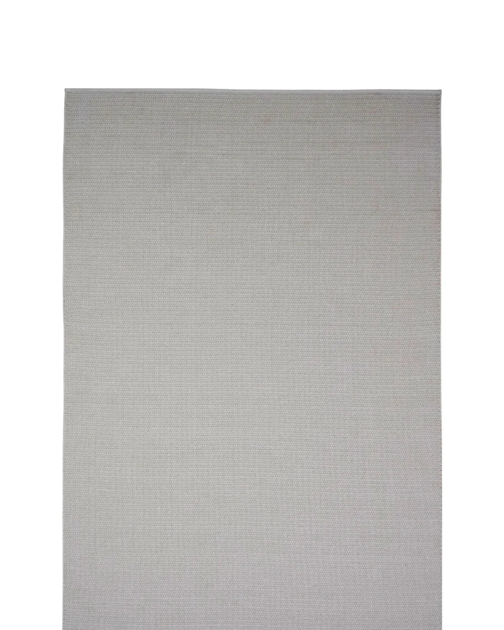 Gray textured rug on a white background