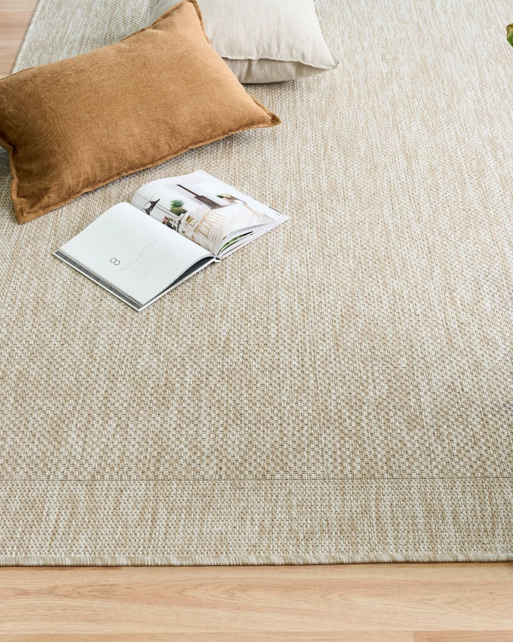 Chino latex back rug on flooring