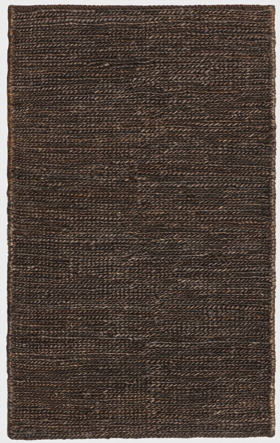 Brown woven rug with a textured pattern