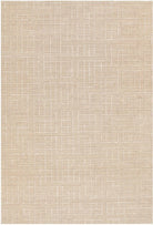 Beige textured patterned rug