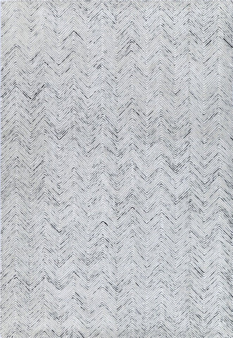 Complete image of the Astrid Herringbone Grey Rug, showcasing its hand-woven design and elegant grey hue.