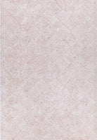 Complete image of the Astrid Pyramids Blush Rug, displaying its unique hand-woven design and blush color.