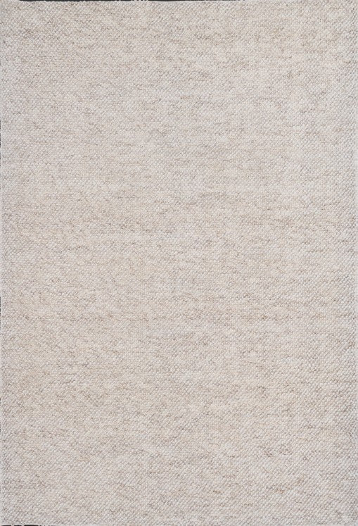 Textured beige rug with a subtle pattern