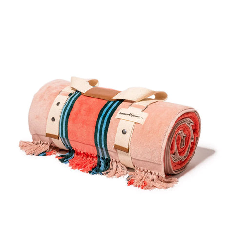 Beach Blanket - Dusty Pink Stripe