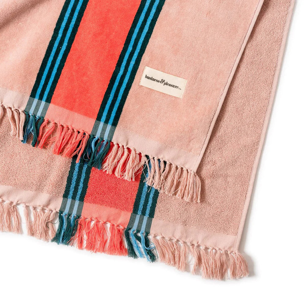 Beach Blanket - Dusty Pink Stripe