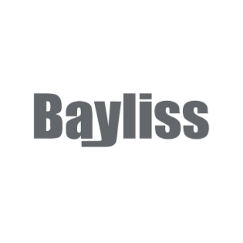 Bayliss logo in gray on a white background