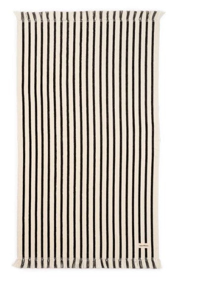 Beach Towel - Monaco Black Stripe