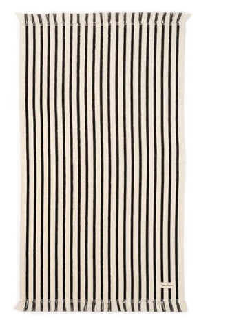 Beach Towel - Monaco Black Stripe