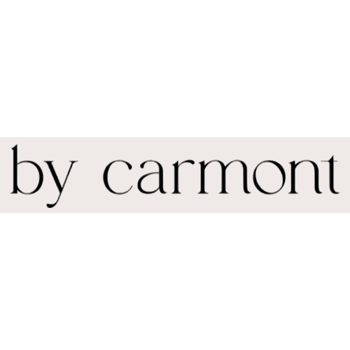 Logo with 'by carmont' text on a white background