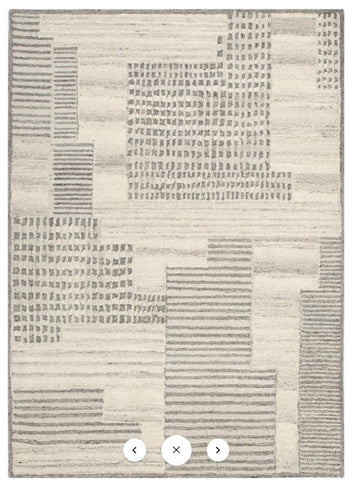 Cassian Prism Grey Cream Wool Rug