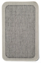 Rectangular gray mat with textured surface on a white background
