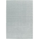 Textured rug with circular pattern on a white background