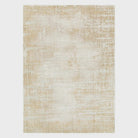 Beige and white patterned rug on a white background