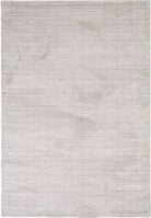 Gray area rug with a subtle pattern on a plain background