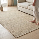 Jute rug in modern setting