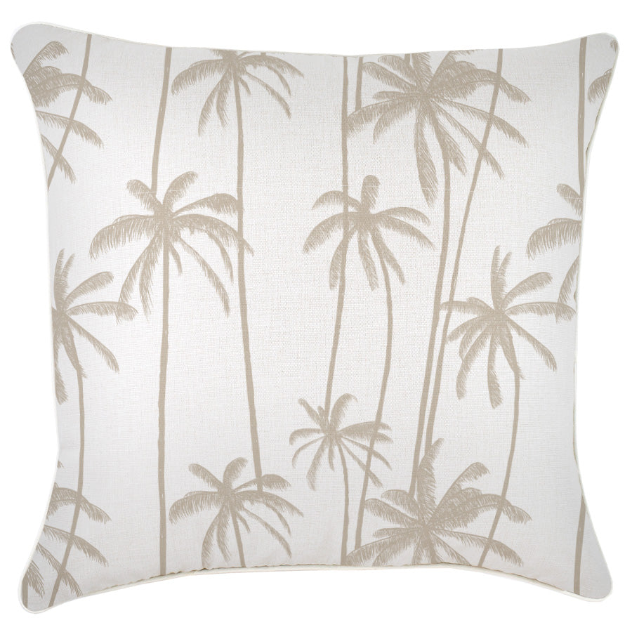 Pillow with palm tree pattern on a white background