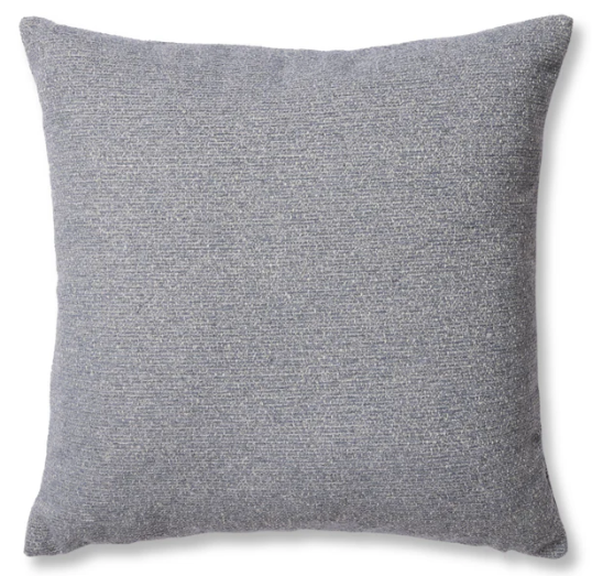 Gray textured pillow on a white background