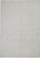 Overview of the Katari Rug in Moon, showcasing its serene grey and white colour palette and modern design.