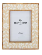 Bamboo picture frame with floral patterns and Coast to Coast Home branding.