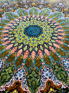 Colorful intricate pattern with a central design